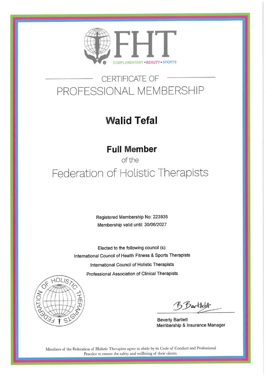 FHT Professional Membership