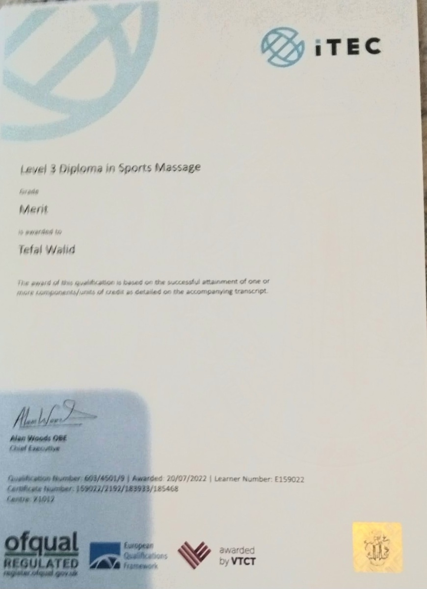 Level 3 Diploma in Sports Massage