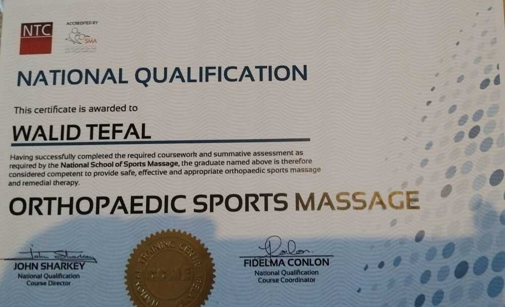 National Qualification in Orthopaedic Sports Massage